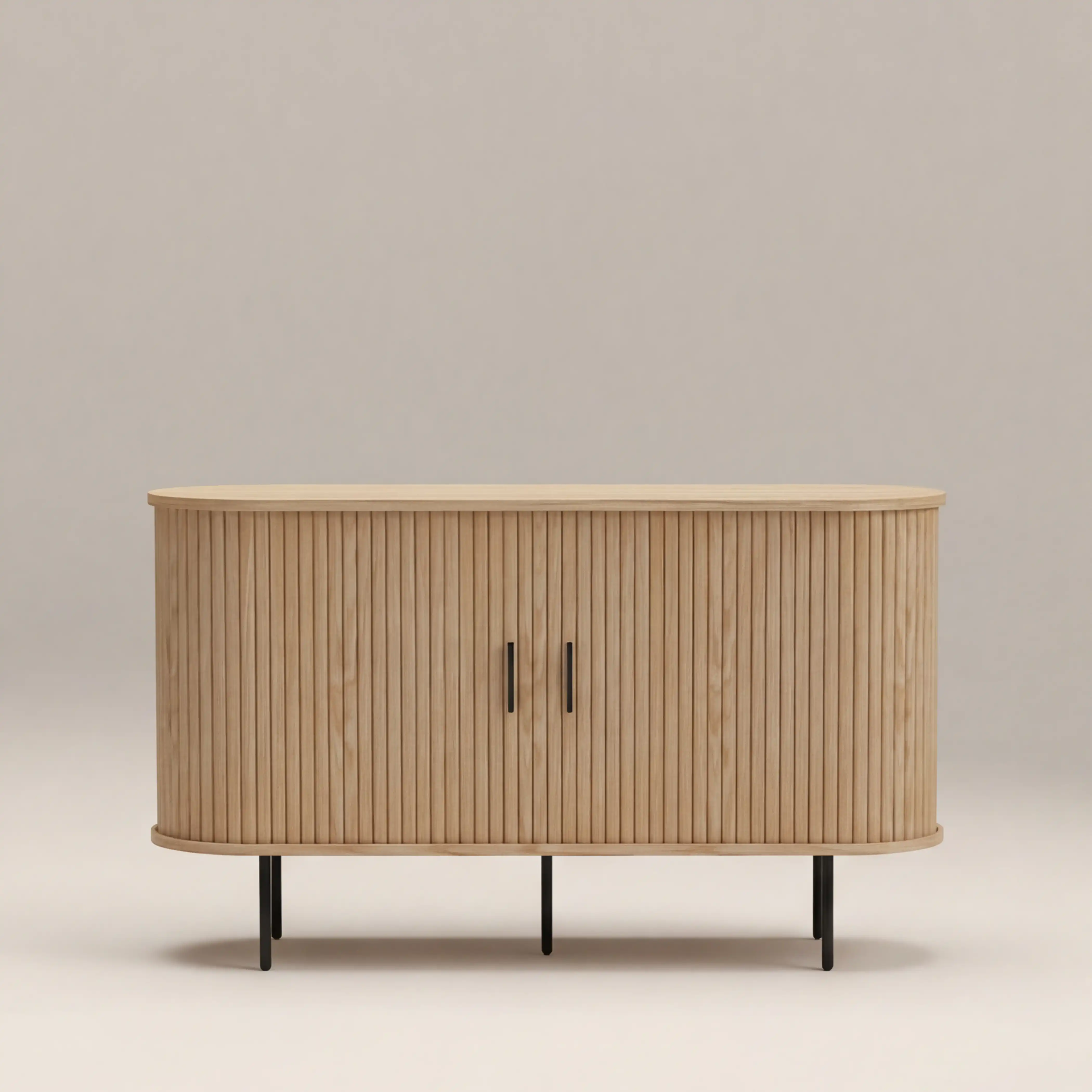 Mika Wooden Sideboard | Oak & Black - Image 2
