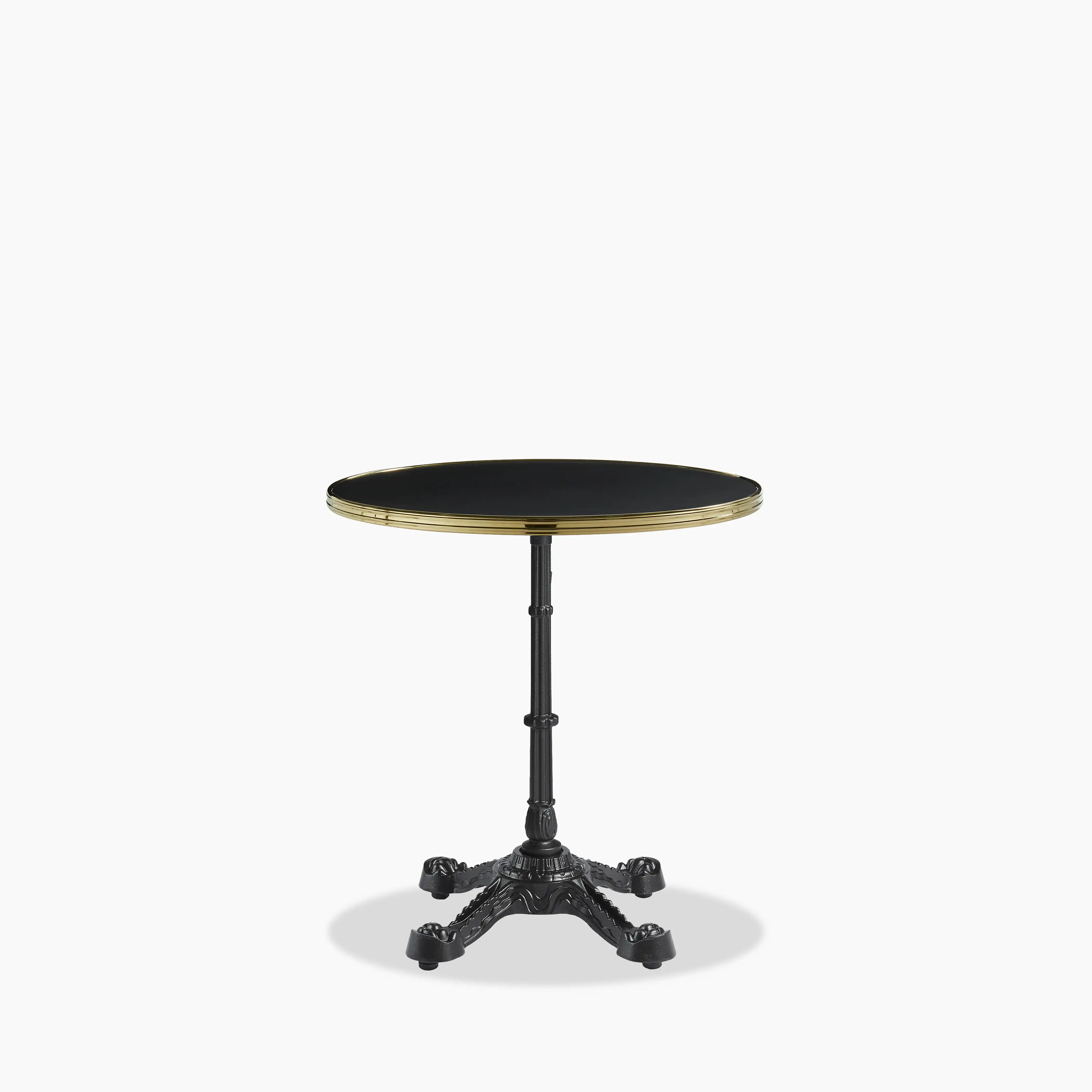 Parisian Style Flat Auto-Adjust Dining Table | Black & Brass