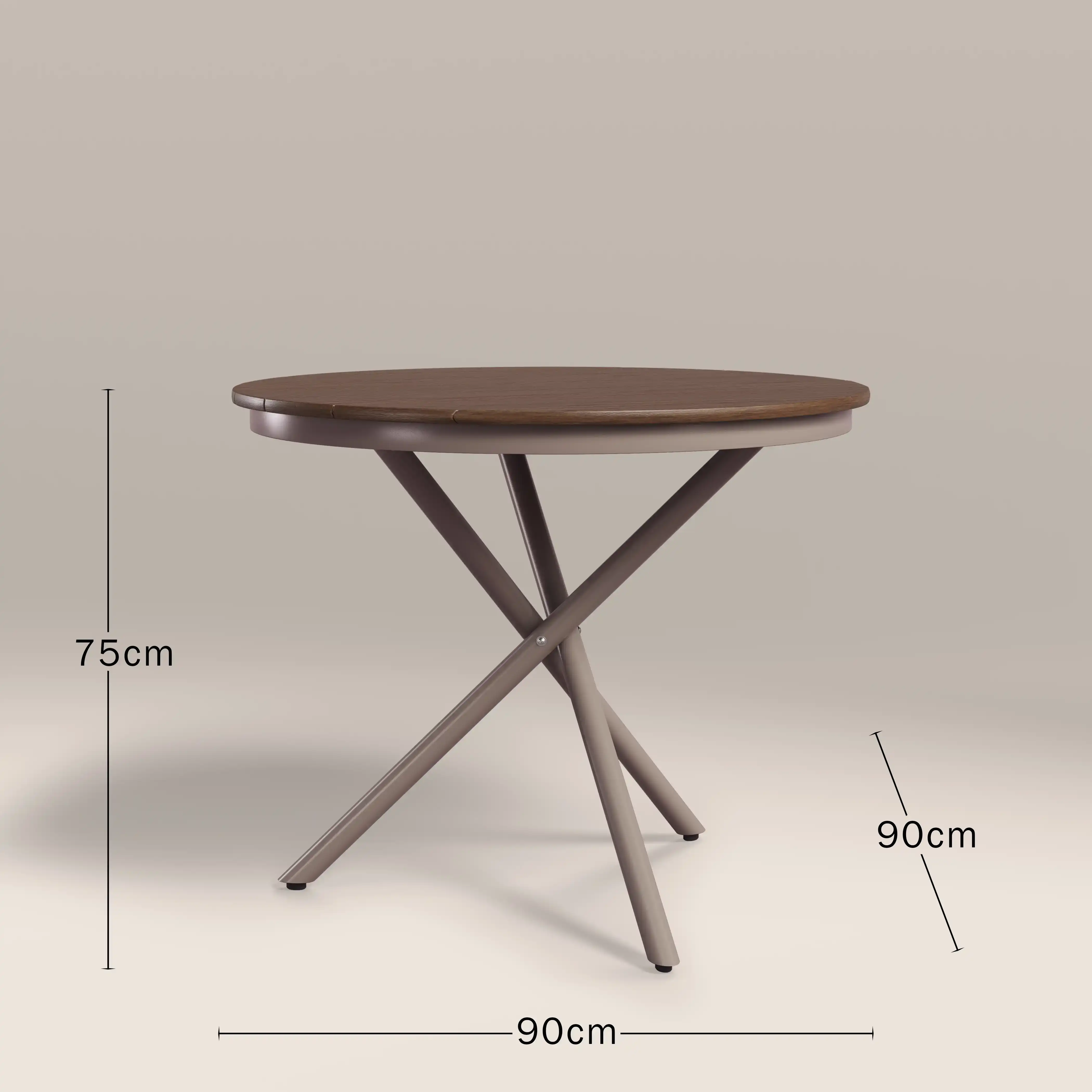 Tullio 2 Seat Garden Bistro Set | Walnut & Natural - Image 6