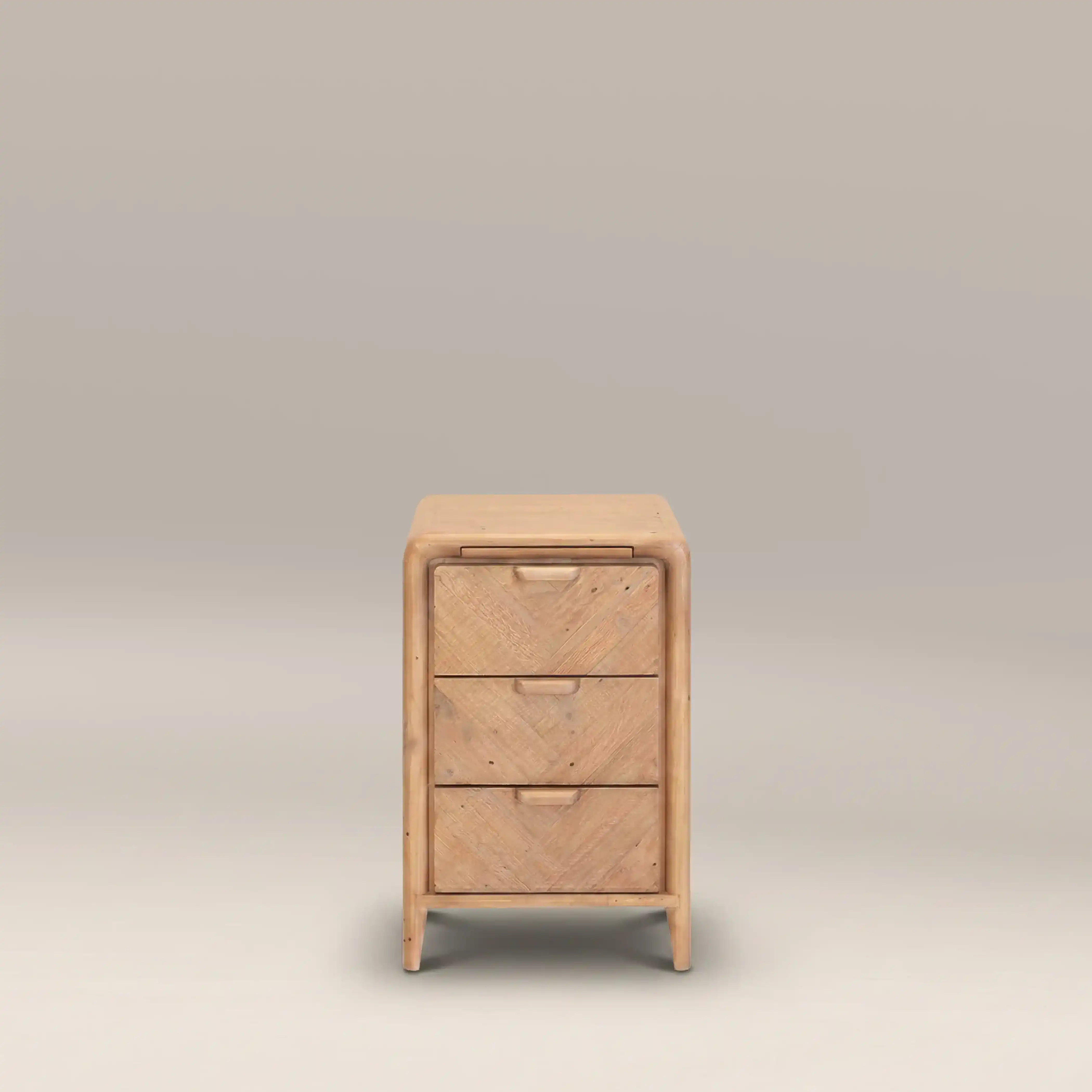 Winslow Small 3 Drawer Bedside Table | Natural